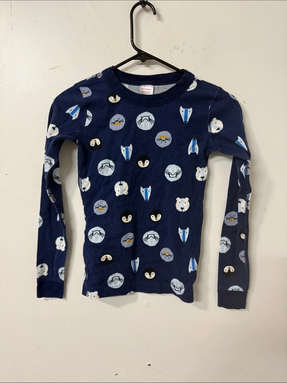 Kids' Navy Animal Print Long-Sleeve Top